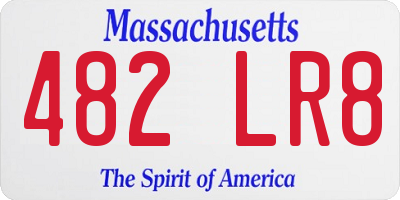 MA license plate 482LR8