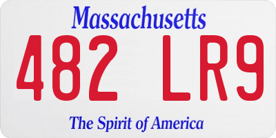 MA license plate 482LR9