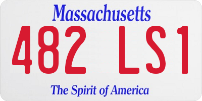 MA license plate 482LS1