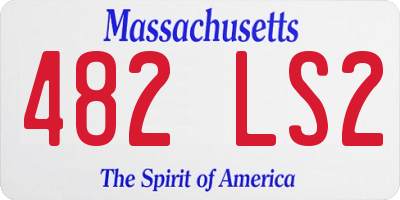 MA license plate 482LS2
