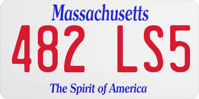MA license plate 482LS5