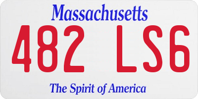 MA license plate 482LS6