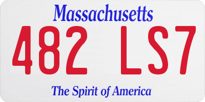 MA license plate 482LS7