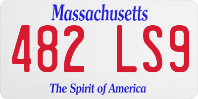 MA license plate 482LS9