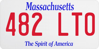 MA license plate 482LT0
