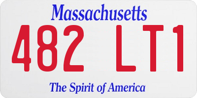 MA license plate 482LT1
