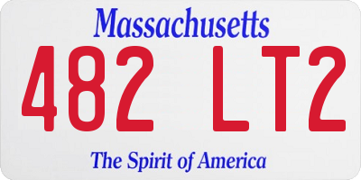 MA license plate 482LT2