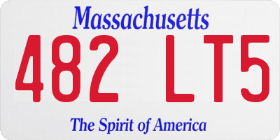 MA license plate 482LT5