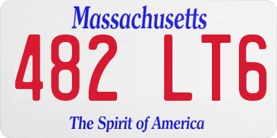 MA license plate 482LT6
