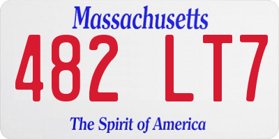 MA license plate 482LT7