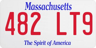 MA license plate 482LT9