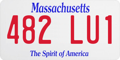 MA license plate 482LU1
