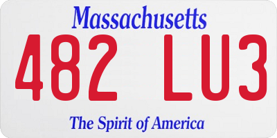 MA license plate 482LU3
