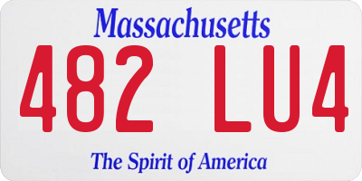 MA license plate 482LU4