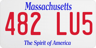 MA license plate 482LU5