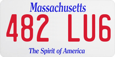 MA license plate 482LU6