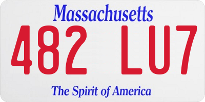 MA license plate 482LU7