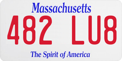 MA license plate 482LU8