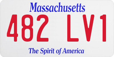 MA license plate 482LV1