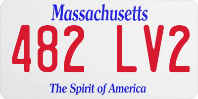 MA license plate 482LV2