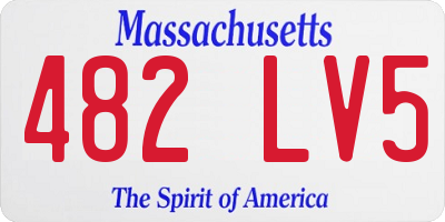 MA license plate 482LV5