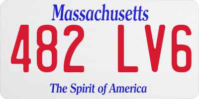 MA license plate 482LV6