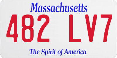 MA license plate 482LV7