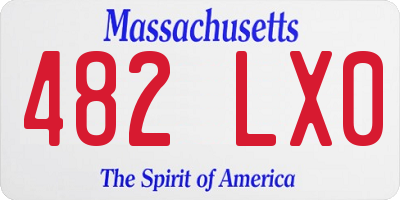 MA license plate 482LX0