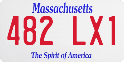 MA license plate 482LX1