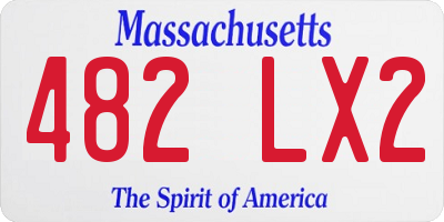 MA license plate 482LX2