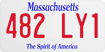 MA license plate 482LY1