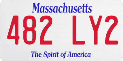 MA license plate 482LY2