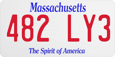 MA license plate 482LY3