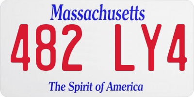 MA license plate 482LY4
