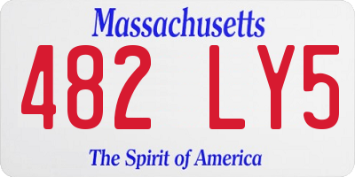 MA license plate 482LY5