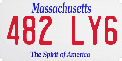 MA license plate 482LY6