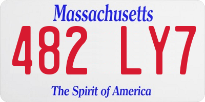 MA license plate 482LY7