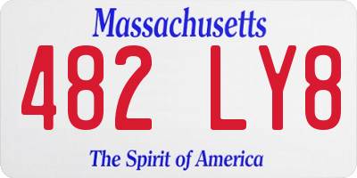 MA license plate 482LY8