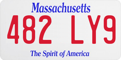 MA license plate 482LY9
