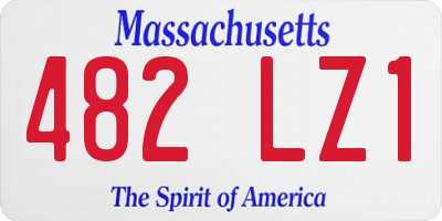 MA license plate 482LZ1