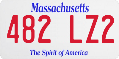 MA license plate 482LZ2