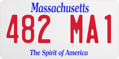 MA license plate 482MA1