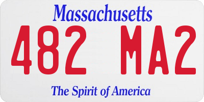 MA license plate 482MA2