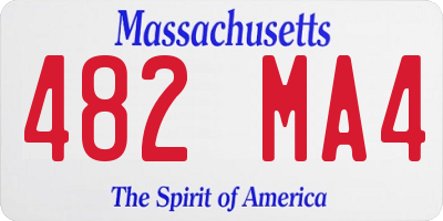 MA license plate 482MA4