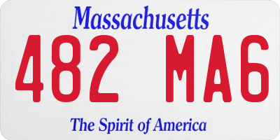 MA license plate 482MA6