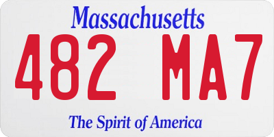 MA license plate 482MA7