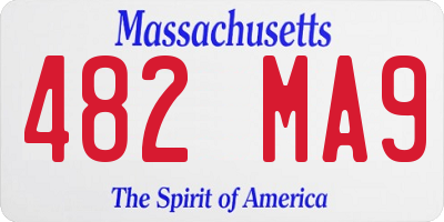 MA license plate 482MA9