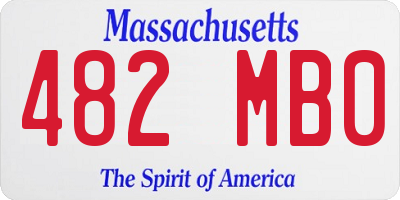 MA license plate 482MB0