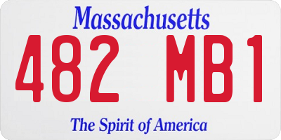MA license plate 482MB1