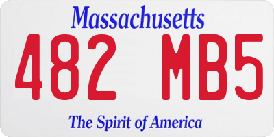 MA license plate 482MB5